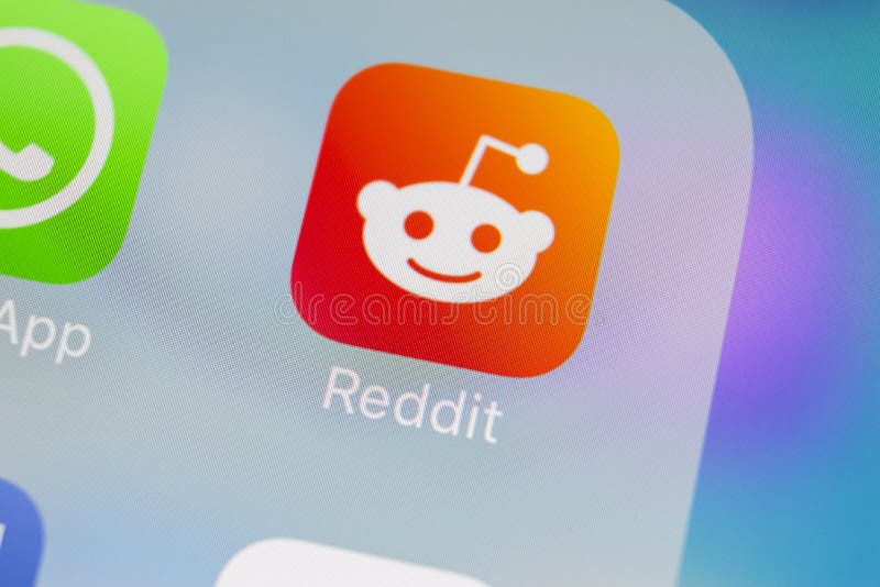 Reddit Application Icon On Apple IPhone X Smartphone ...