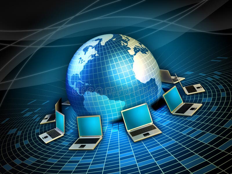 Rede de portáteis ilustração do vetor