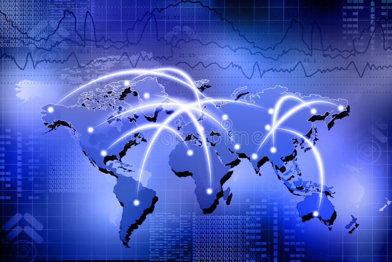 Rede global de negócios ilustração stock