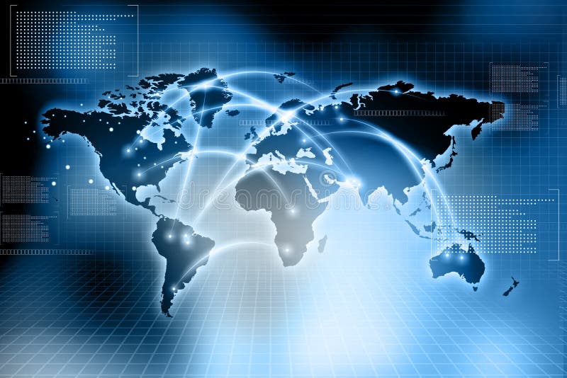 Rede global de negócios ilustração royalty free