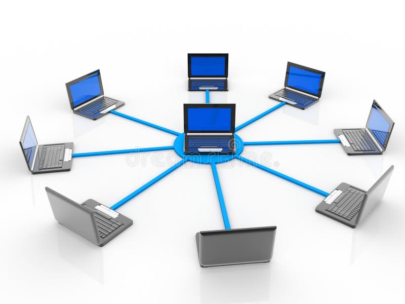 Rede de Computadores ilustração royalty free