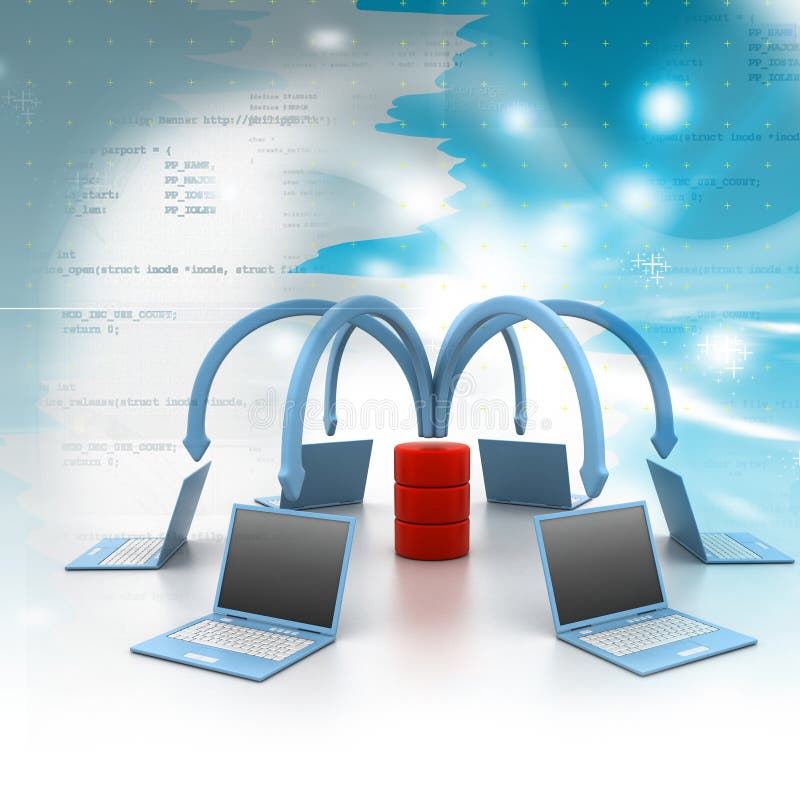 Rede de computadores ilustração stock