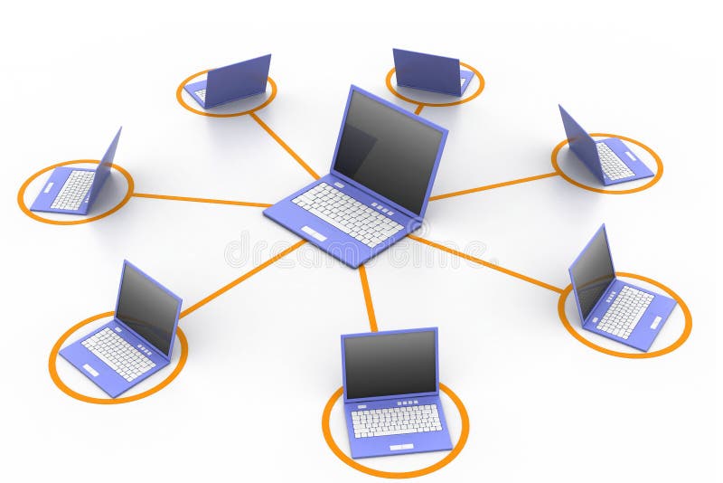 Rede de computadores ilustração stock