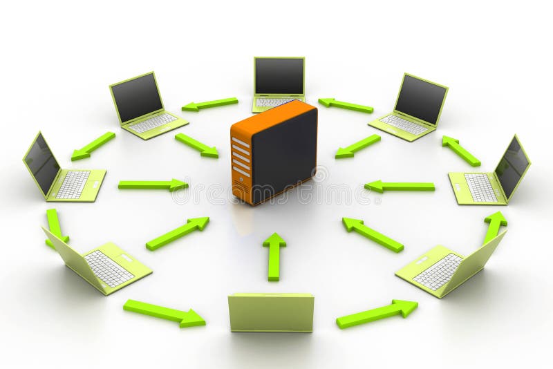 Rede de computadores ilustração stock