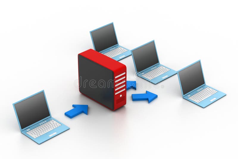 Rede de computadores ilustração do vetor