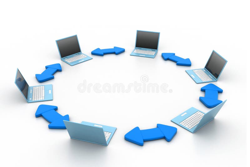 Rede de computadores ilustração do vetor