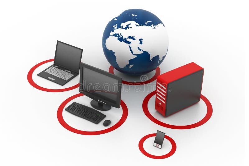 Rede de computadores ilustração stock