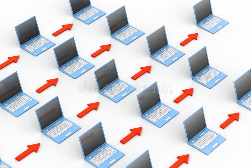 Rede de computadores ilustração do vetor