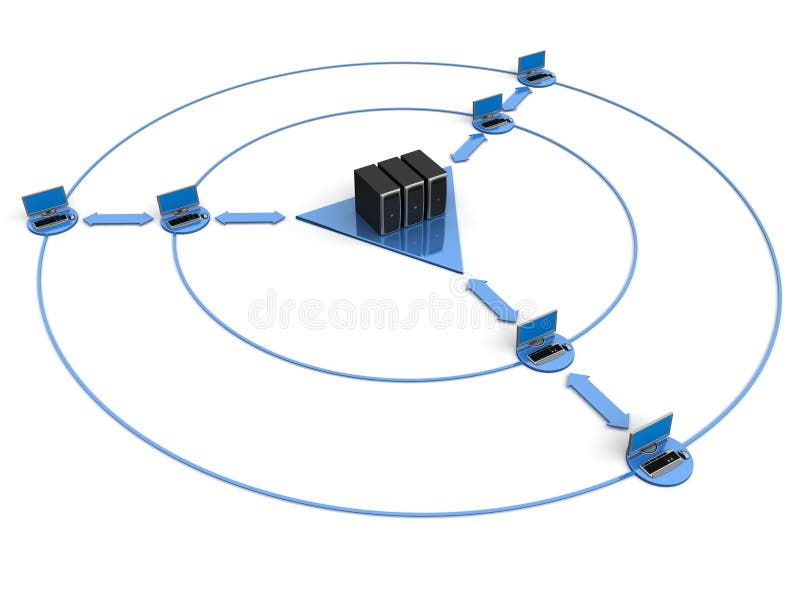Rede informática ilustração do vetor