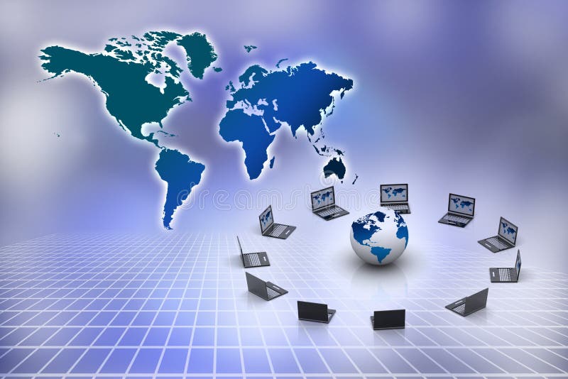 Rede informática global ilustração do vetor