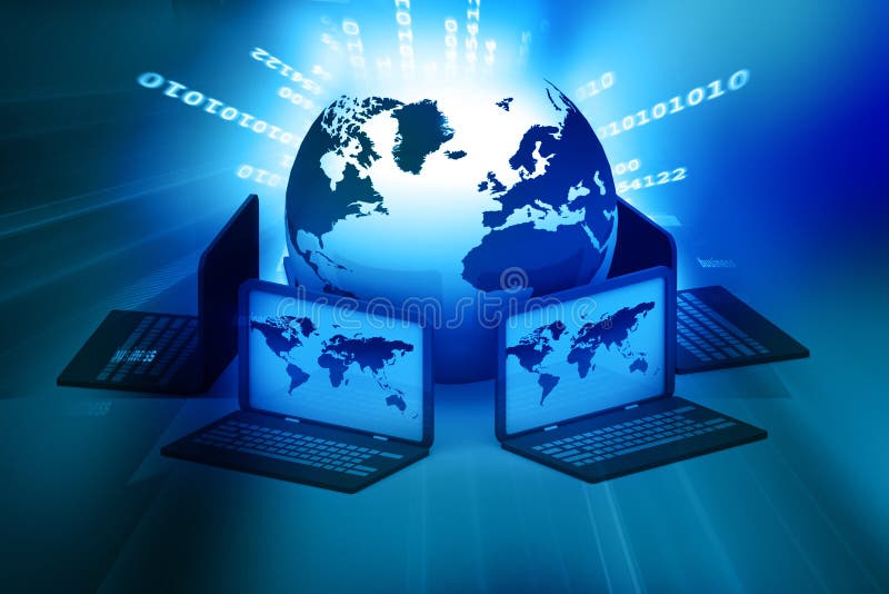 Rede informática global ilustração do vetor