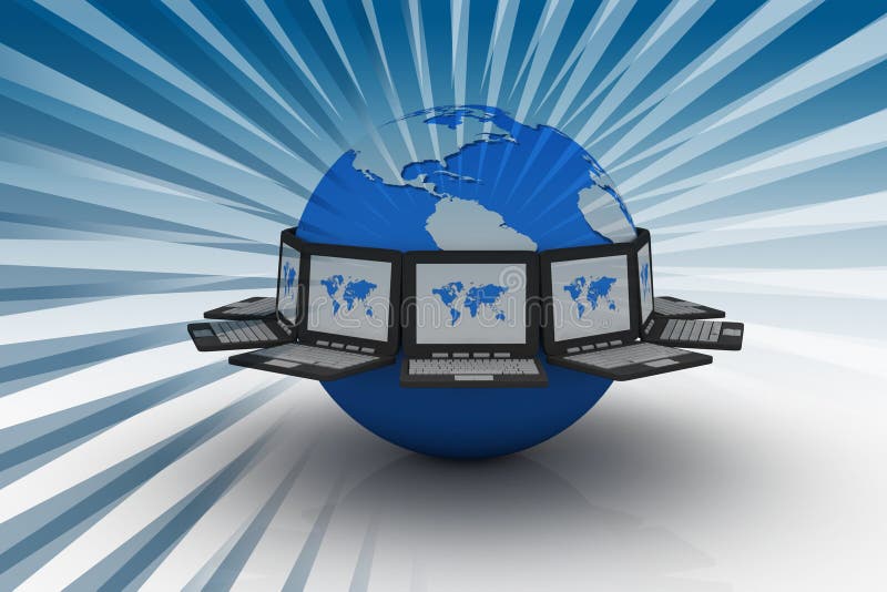 Rede informática global ilustração do vetor