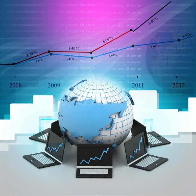 Rede informática global ilustração royalty free