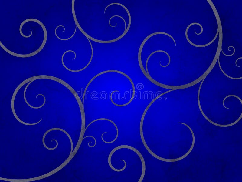 Redemoinho abstrato de Grunge no fundo azul ilustração stock Redemoinho abstrato de Grunge no fundo azul ilustração stock