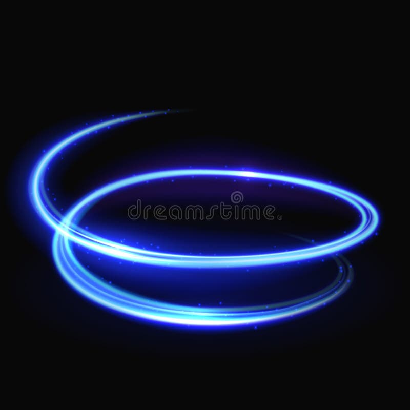Redemoinho azul da luz do vetor, roda luminosa, fundo espiral de incandescência ilustração do vetor Redemoinho azul da luz do vetor, roda luminosa, fundo espiral de incandescência ilustração do vetor