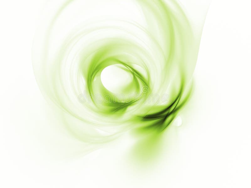 Redemoinho verde em um bonito limpo do fundo branco ilustração stock Redemoinho verde em um bonito limpo do fundo branco ilustração stock