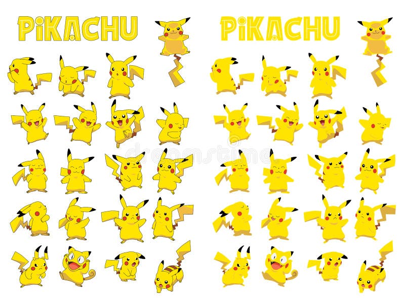 Redesenhar O Novo Desenho Pokemon Pikachu Conjunto De Coloração