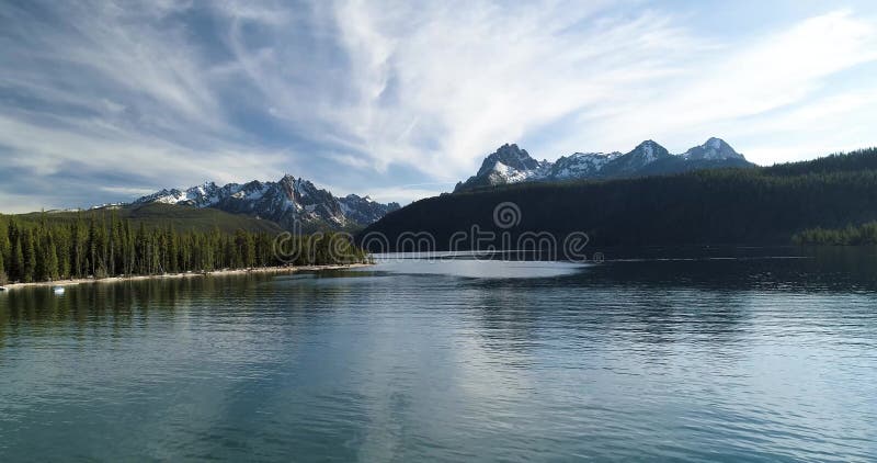 Calm view of redfish lake in stanley idaho. Redfish video