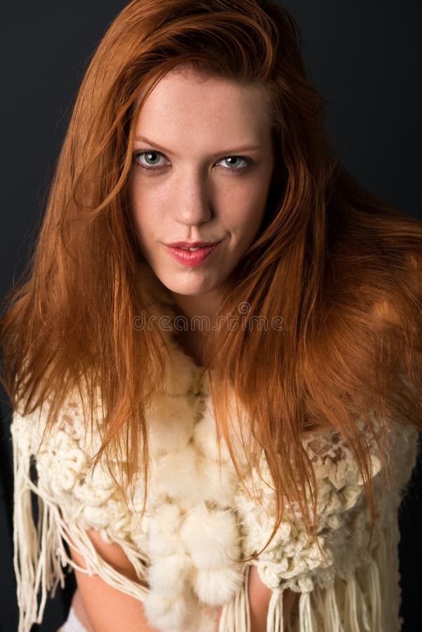 Redhead stock image. Image of pretty, hair, long, freckles 31371837