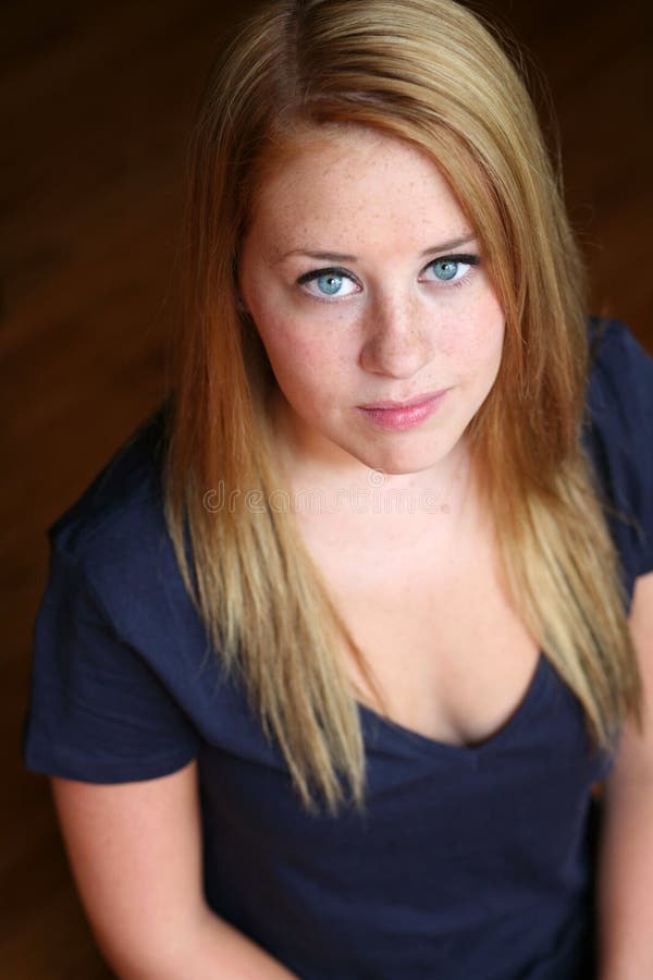 Redhead Teen Girl With Freckles Stock Image Ima