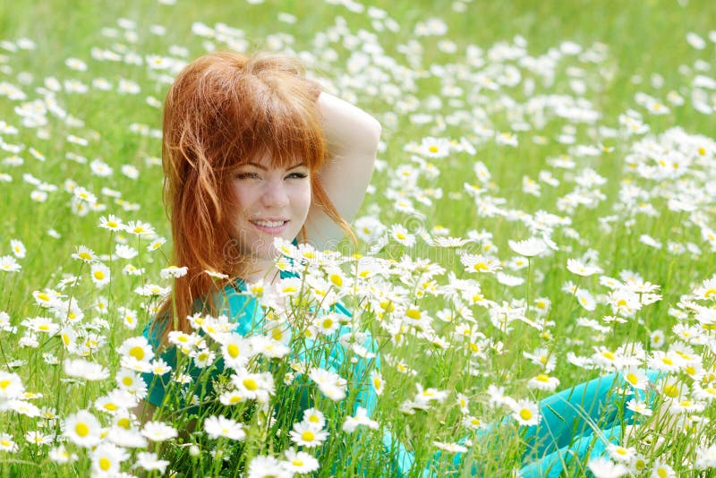 Redhead Young Woman Stock Image Image Of Beauty Clover 88290603