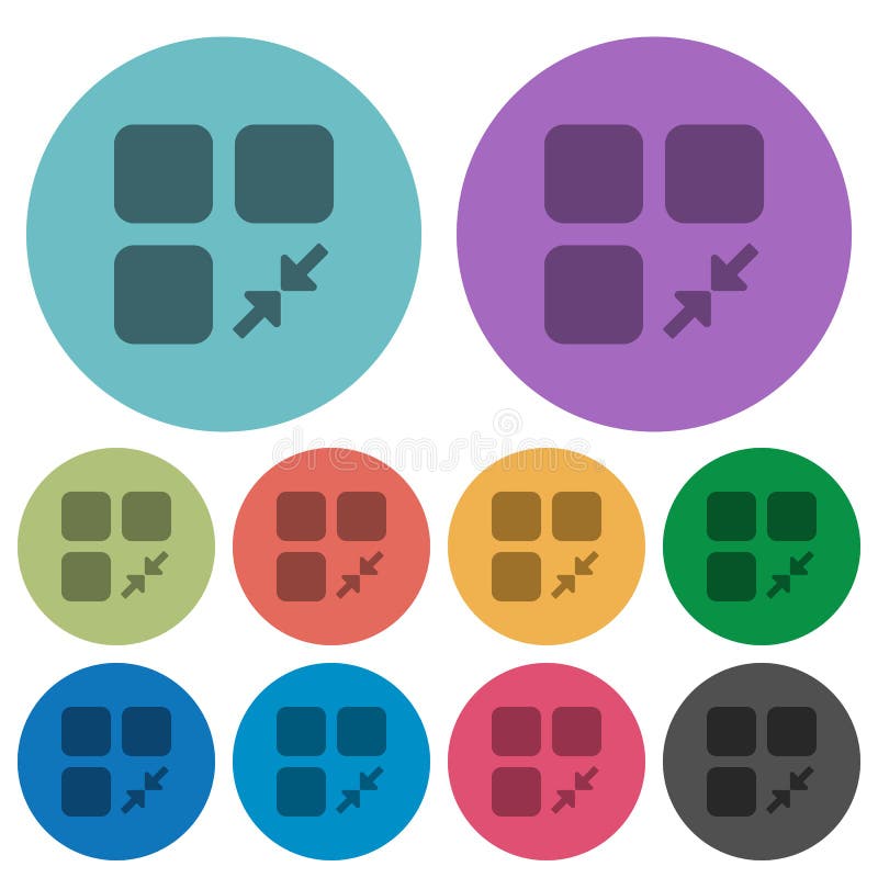 Reduce component color darker flat icons stock illustration