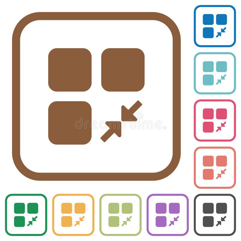 Reduce component simple icons royalty free illustration