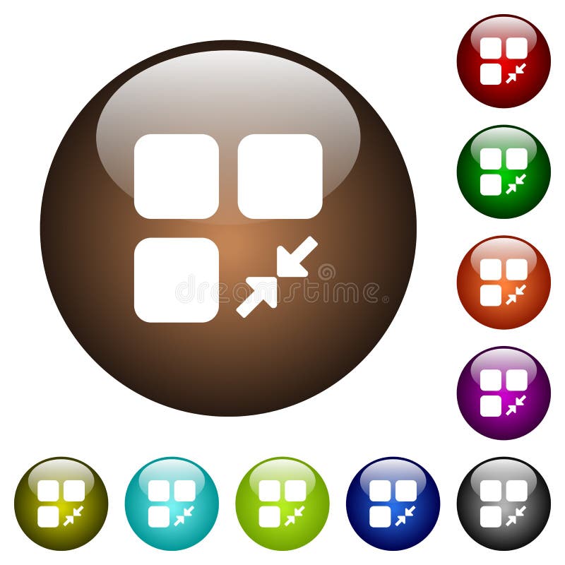 Reduce component color glass buttons royalty free illustration