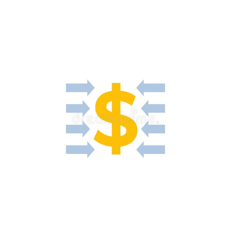 Reduce, decrease costs, vector, eps 10 file, easy to edit. Decrease dollar vectors