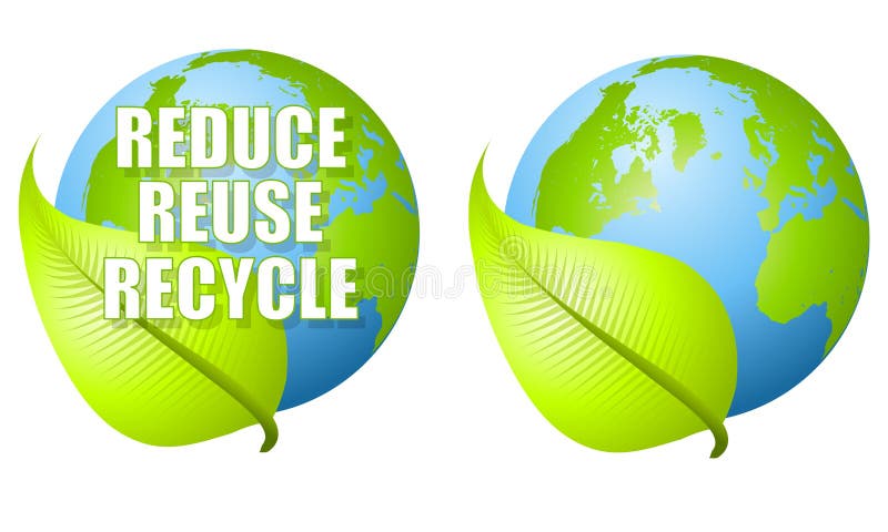 Reduce Reuse Recycle Leaf Earth