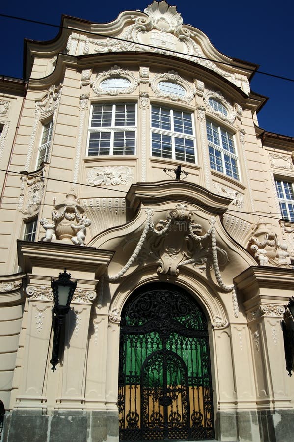 Reduta Bratislava, baroková koncertná sála z roku 1773, výzdoba fasády, Bratislava, Slovensko