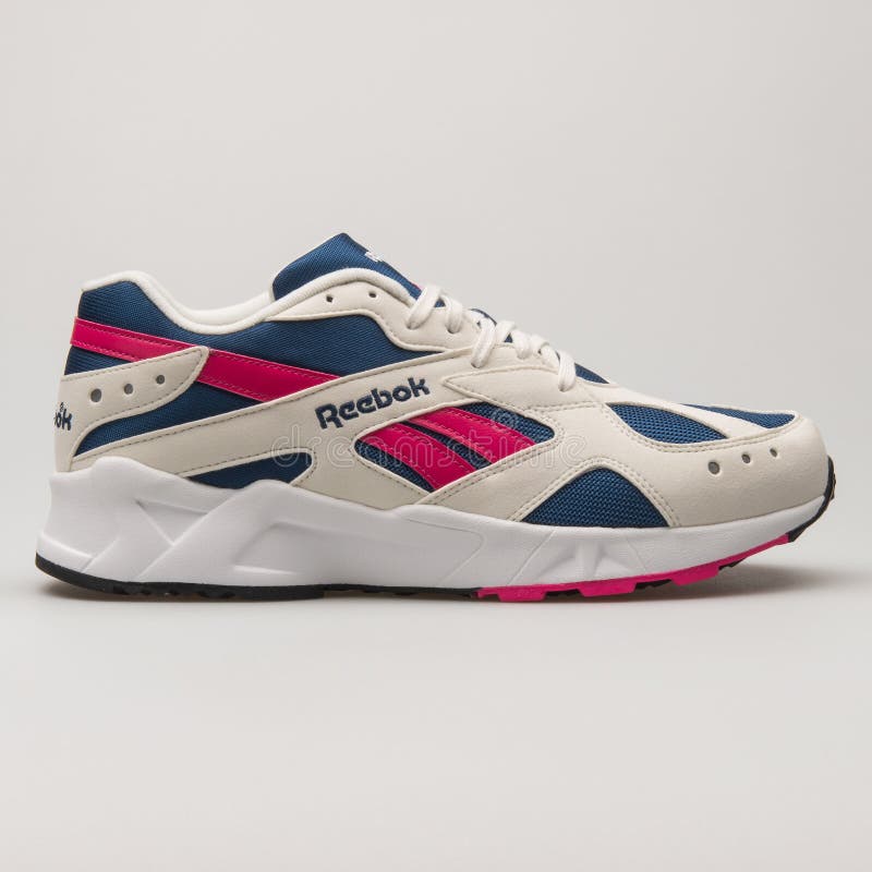 Reebok Aztrek Beige, Navy Pink White Sneaker Editorial Photography - Image of pink: 182177982