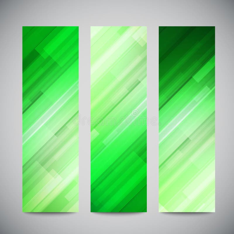 Reed low poly vector vertical banners set with stock illustration