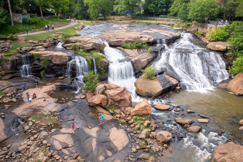 Reedy водопады реки в Greenville, SC стоковые фото Reedy водопады реки в Greenville, SC стоковые фото