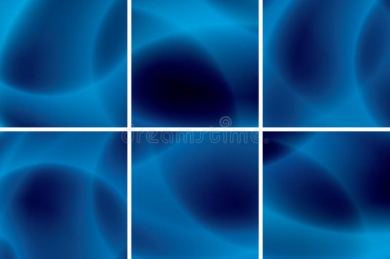 Reeks abstracte blauwe neonachtergronden vector illustratie Reeks abstracte blauwe neonachtergronden vector illustratie
