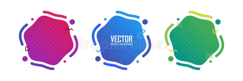 Reeks abstracte moderne grafische elementen Dynamische gekleurde vormen en lijn Gradiënt abstracte banners met stromende vloeisto stock illustratie Reeks abstracte moderne grafische elementen Dynamische gekleurde vormen en lijn Gradiënt abstracte banners met stromende vloeisto stock illustratie