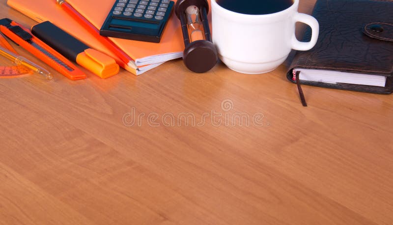 Bureauaccessoire-set royalty-vrije stock afbeelding