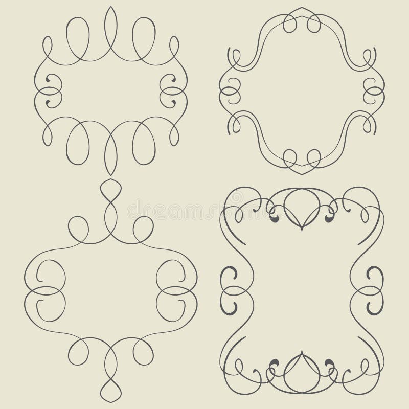reeks frames De tekening van de hand stock illustratie reeks frames De tekening van de hand stock illustratie