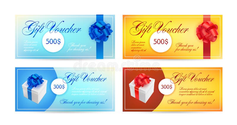 Reeks giftbons met linten, een boog en giftdozen Vector elegant malplaatje voor giftkaart, coupon, certificaat - royalty-vrije illustratie Reeks giftbons met linten, een boog en giftdozen Vector elegant malplaatje voor giftkaart, coupon, certificaat - royalty-vrije illustratie