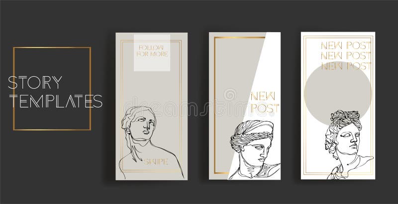Reeks instagrammalplaatjes Geschikt voor affiches, banners, vliegers, instagram verhalen Kadermalplaatjes Het kan voor prestaties vector illustratie Reeks instagrammalplaatjes Geschikt voor affiches, banners, vliegers, instagram verhalen Kadermalplaatjes Het kan voor prestaties vector illustratie