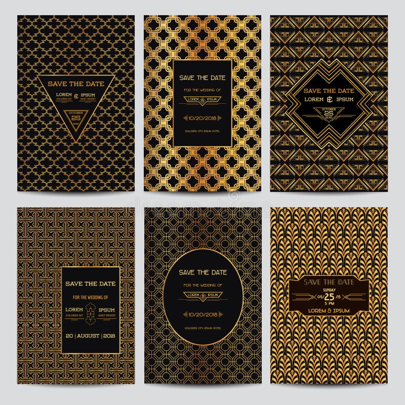 Set Trouwkaarten stock illustratie