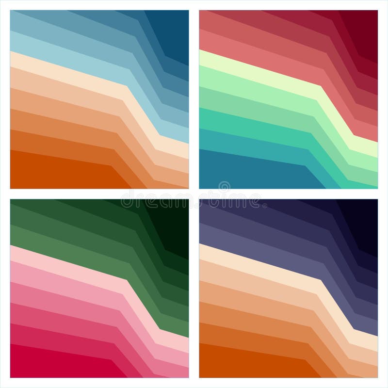 Reeks kleurrijke abstracte drukachtergronden royalty-vrije illustratie