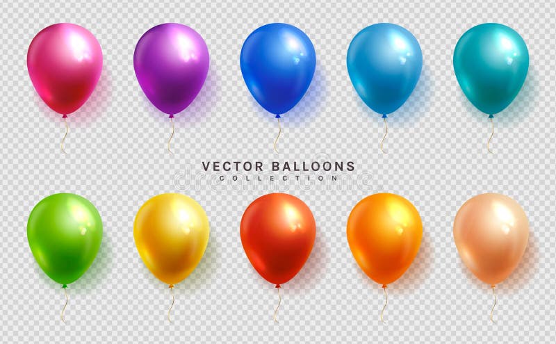 Reeks kleurrijke ballons Vector