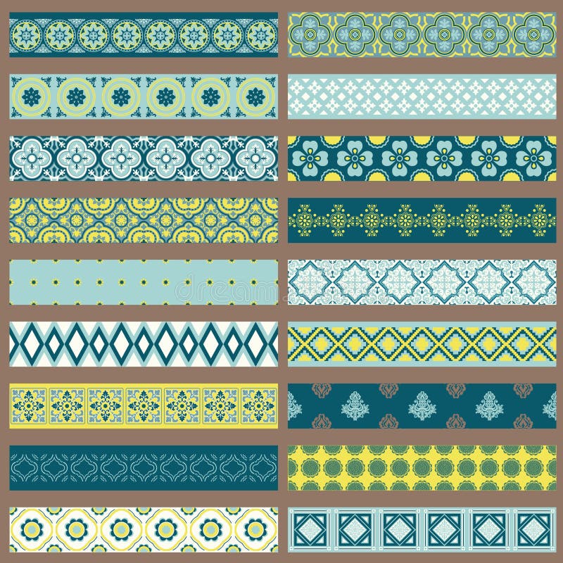 Set linten en randen stock illustratie