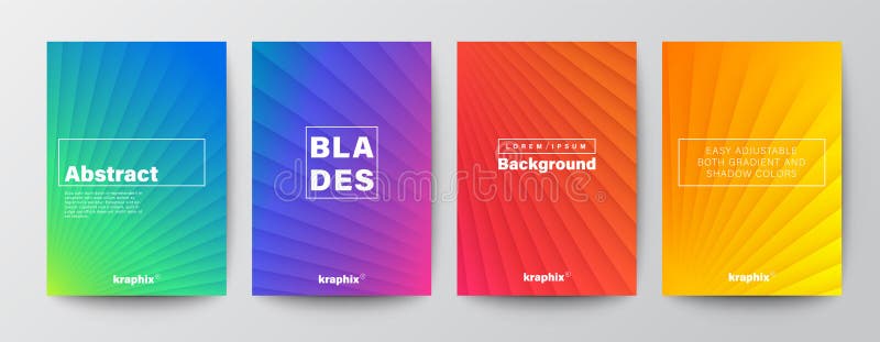 Reeks minimale abstracte diagonale lijn op levendige gradiëntkleuren achtergrond voor Brochure, Flyer, Poster, brochure, brochure
