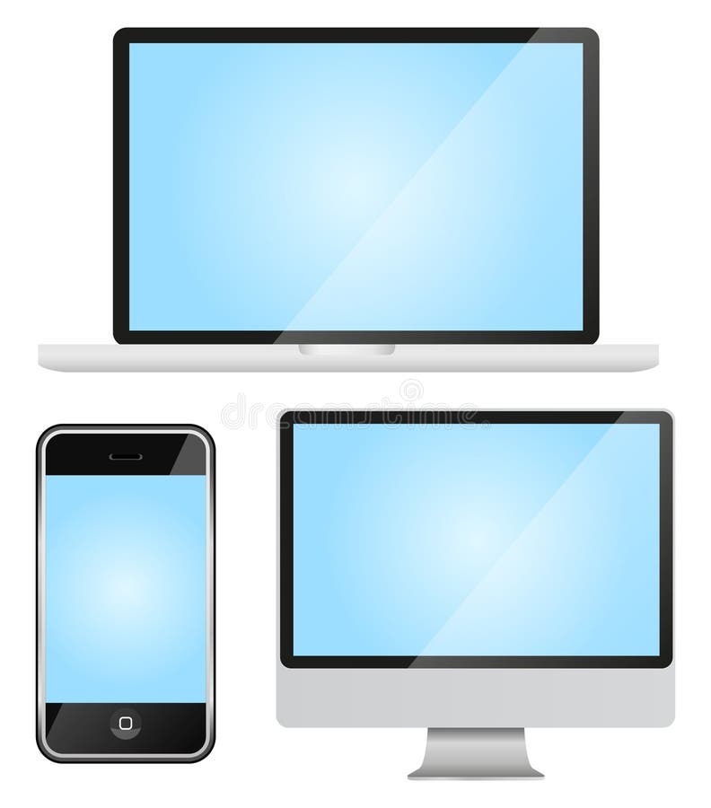 Reeks moderne gadgets vector illustratie Reeks moderne gadgets vector illustratie