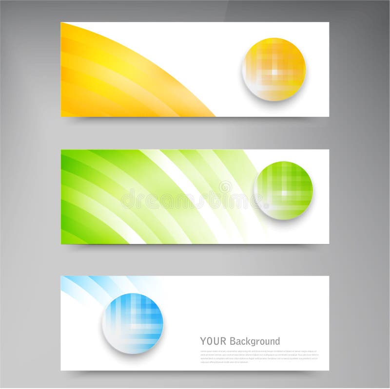 Reeks moderne vectorbanners met lijnen vector illustratie Reeks moderne vectorbanners met lijnen vector illustratie