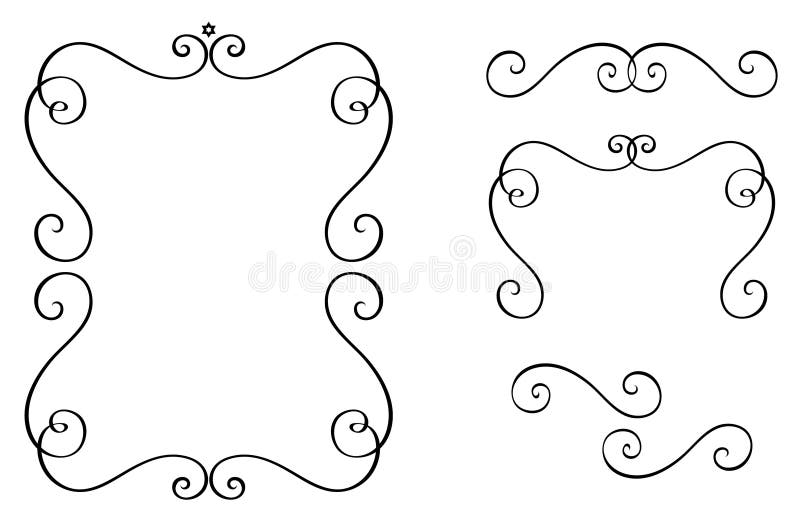 Set of original design elements. White background. Set of original design elements. White background