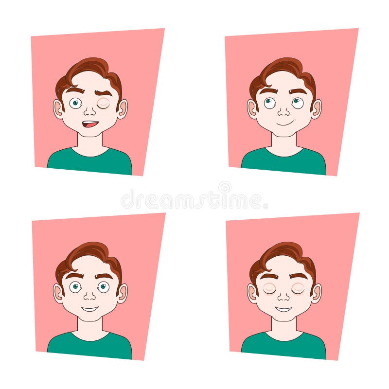 Reeks Pictogrammen met de Mannelijke Verschillende Gezichten van de Emoties Jonge Mens met Emotionele Uitdrukkingeninzameling royalty-vrije illustratie Reeks Pictogrammen met de Mannelijke Verschillende Gezichten van de Emoties Jonge Mens met Emotionele Uitdrukkingeninzameling royalty-vrije illustratie
