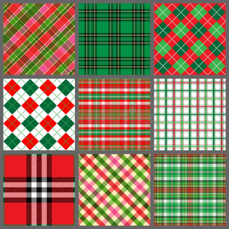 Reeks Plaiden van Kerstmis stock illustratie Reeks Plaiden van Kerstmis stock illustratie